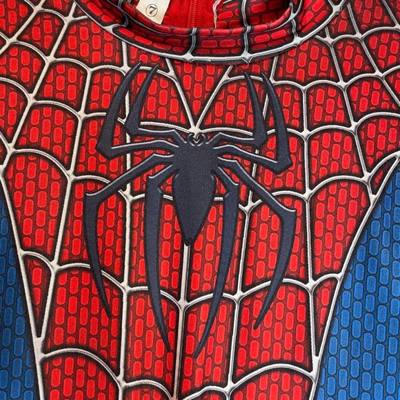Spider-man Bodysuit Footie Costume Only Kids Size 7 - Halloween - Picture 5 of 8